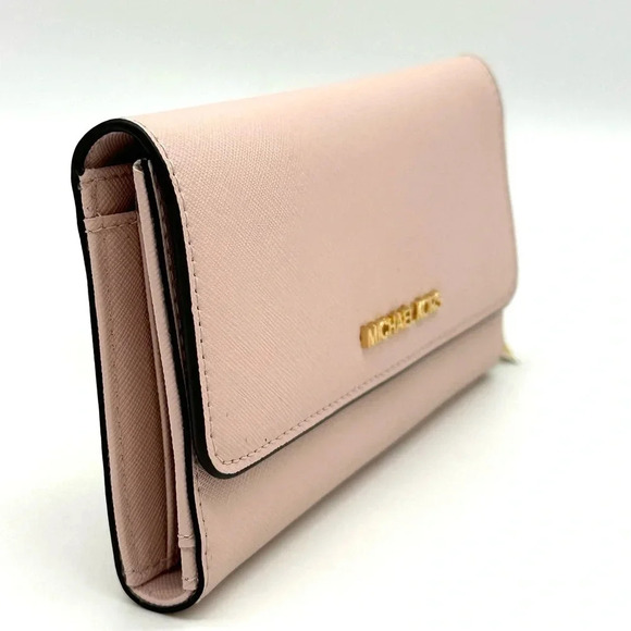 Michael Kors Large Trifold Wallet Vanilla/Brown (NWT) - Picture 5 of 10